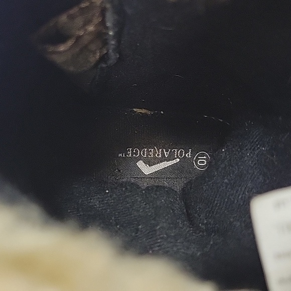 Polaredge Brown Suede Fur Cuff Thinsulate Triple Button Size 10 - Picture 9 of 10